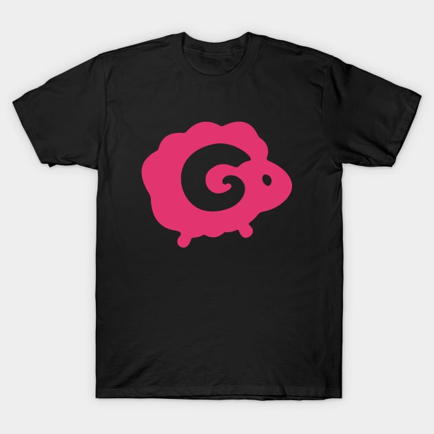 Pink Sheep Shilhouette T-Shirt by XOOXOO